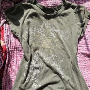 Vintage Austin Clothing Co. army green T-shirt